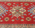 3x5 Red Kuba Afghan Hand Knotted Wool Area Rug